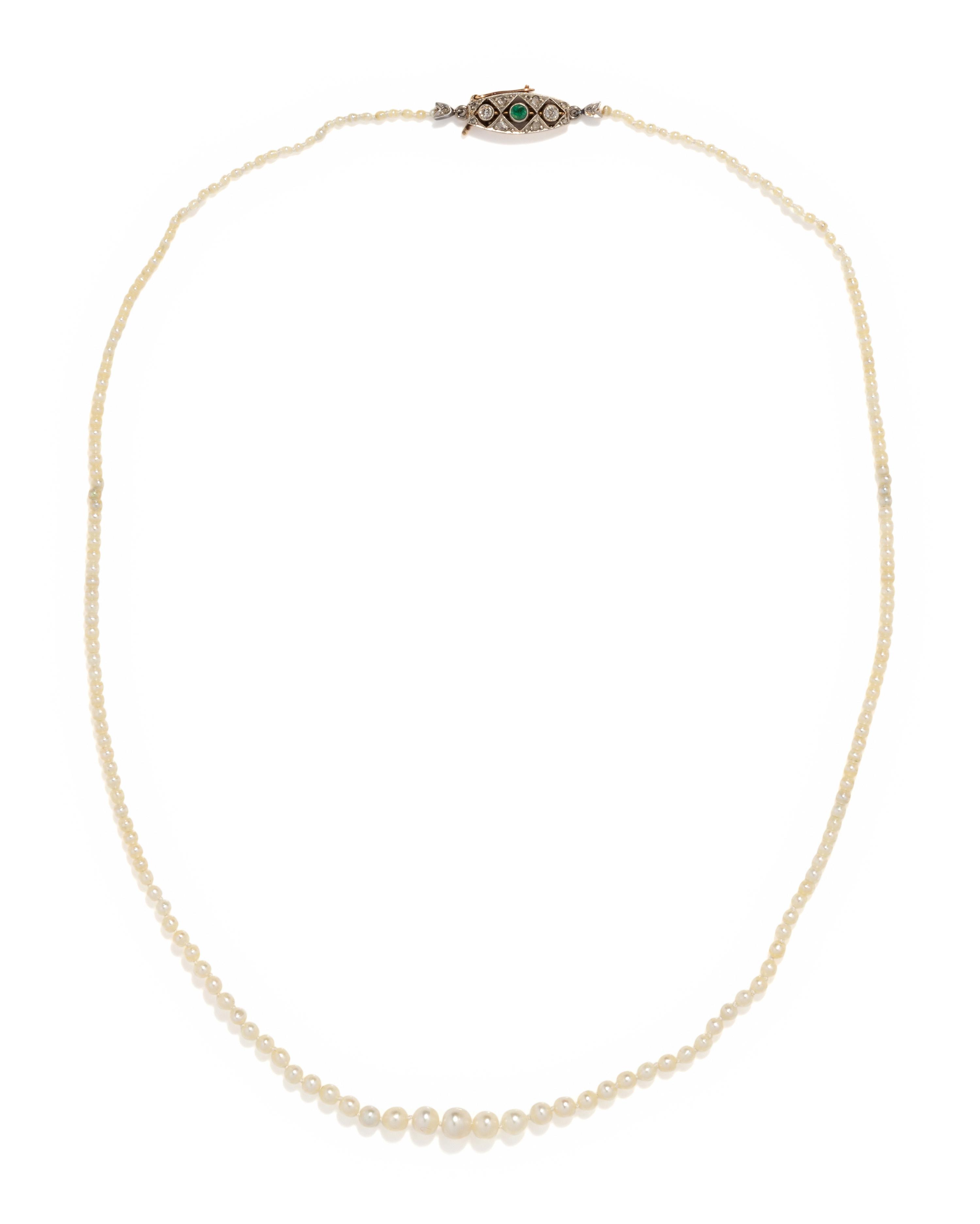 ANTIQUE, NATURAL PEARL NECKLACE