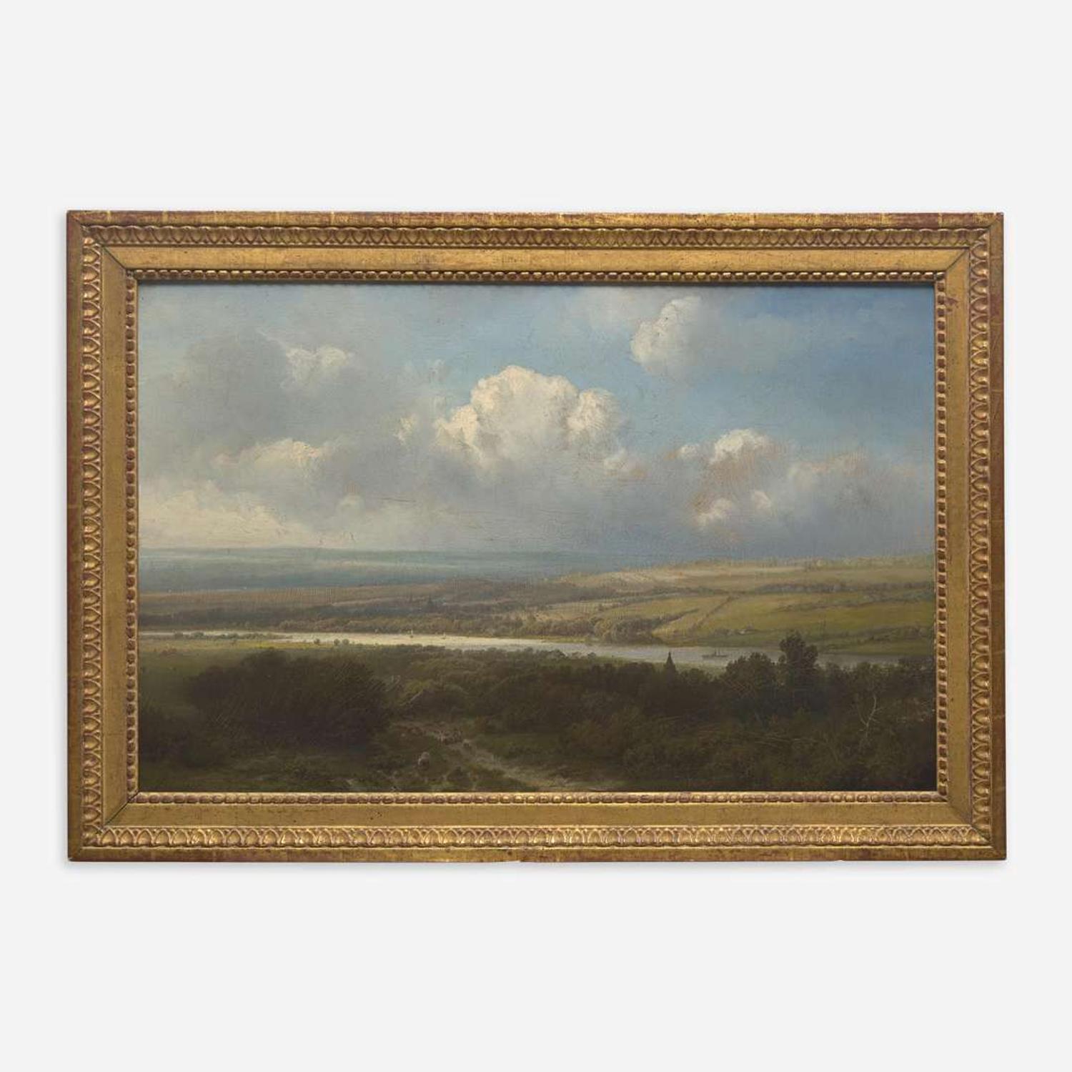 Pieter Lodewijk Francisco Kluyver (Dutch, 1816–1900) Extensive Landscape with Rolling Clouds