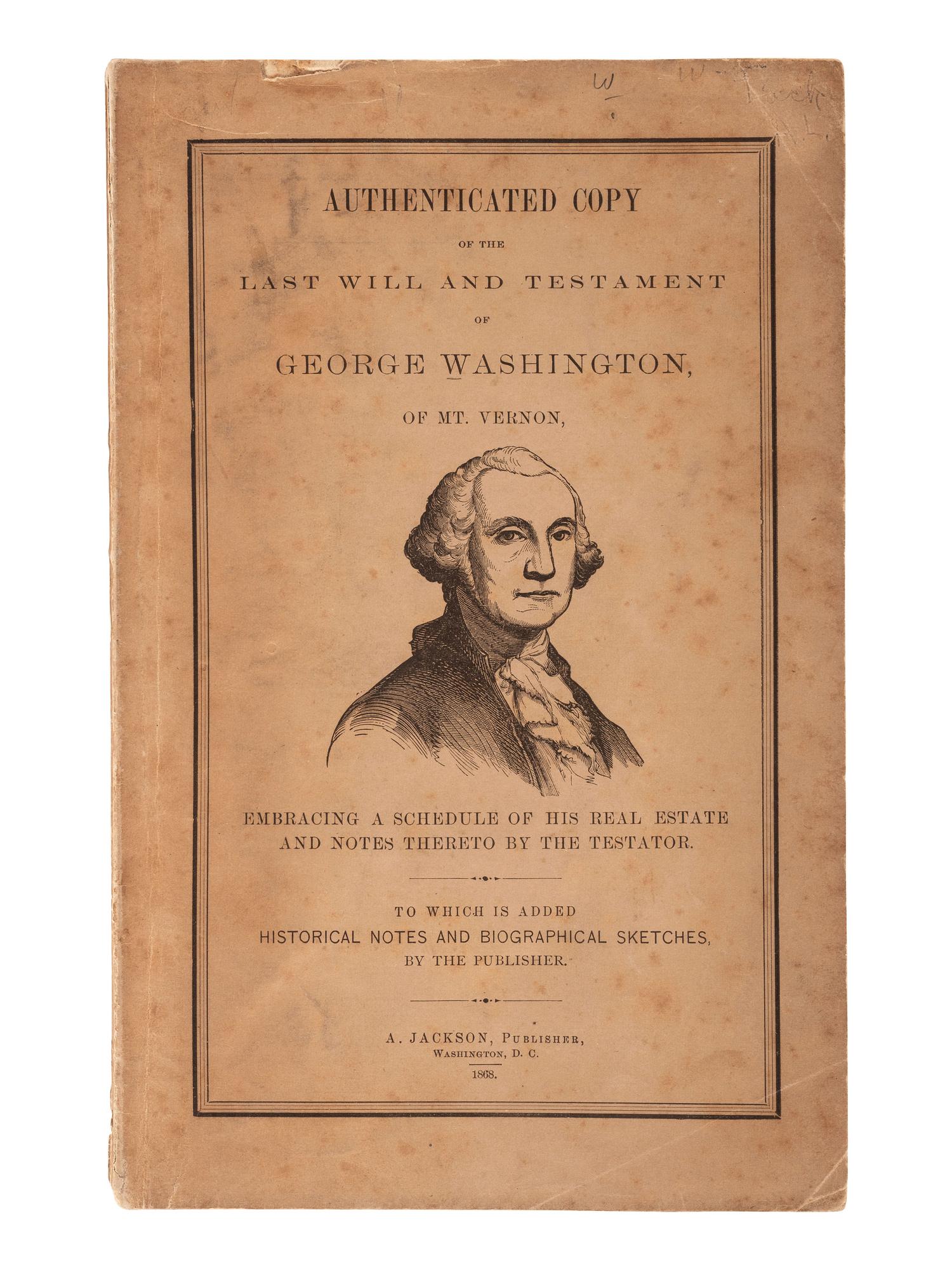 [WASHINGTON, George (1732-1799)]. A group of items related to George Washington, comprising: