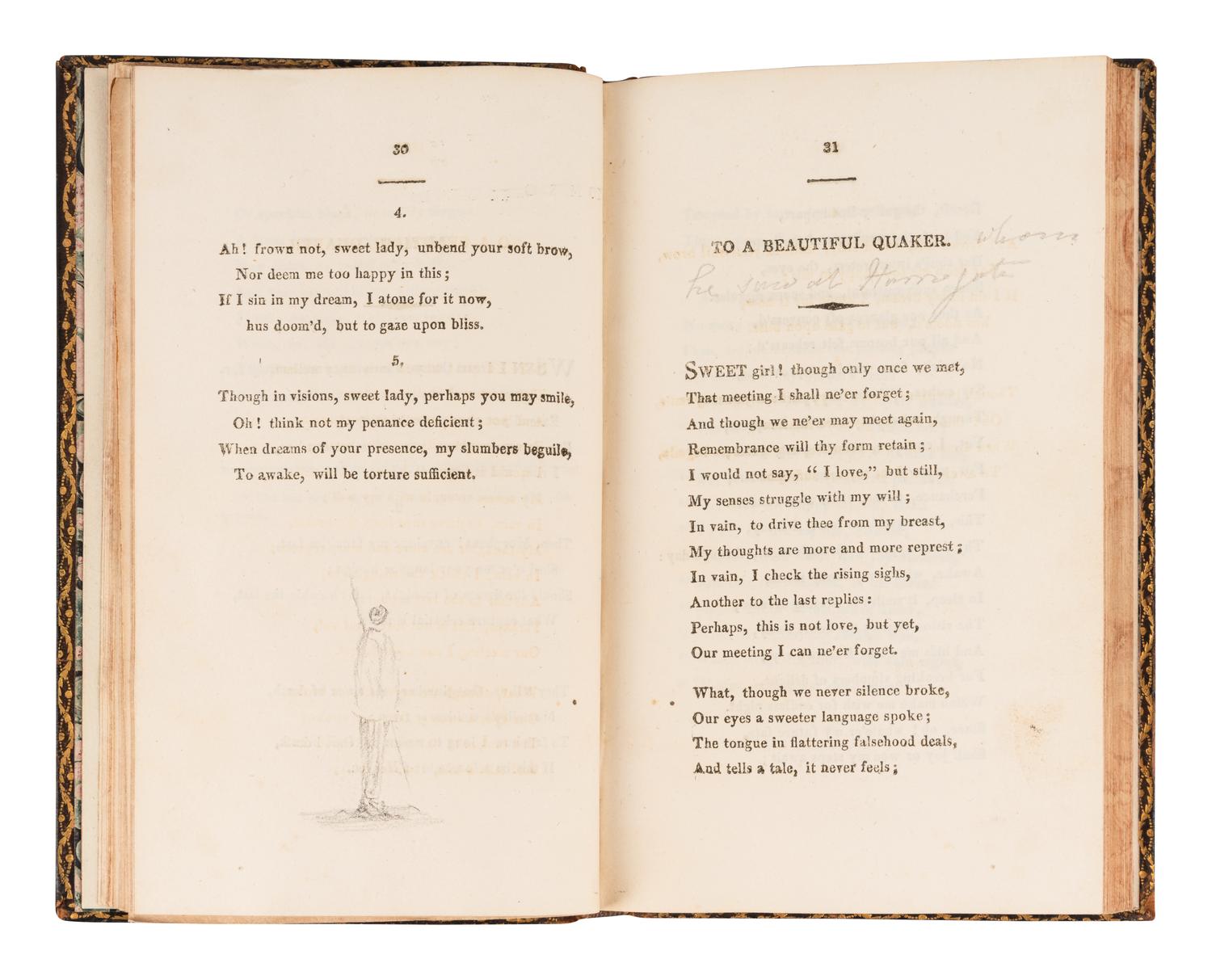 BYRON, George Gordon Noel, Lord (1788-1824). Hours of Idleness . Newark: S. and J. Ridge, et al,1807.