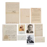 [AUTOGRAPHS]. Notable world leaders, artists, and military figures, ca 18-20th century.