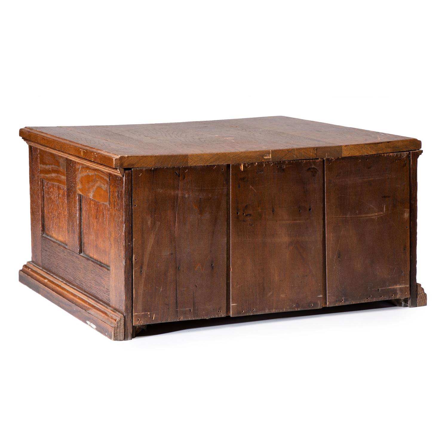 An Oak Five-Drawer Flat File Cabinet