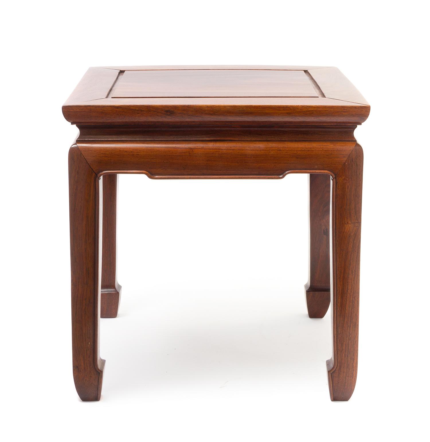 A Huali Wood Side Table Height 16 inches.