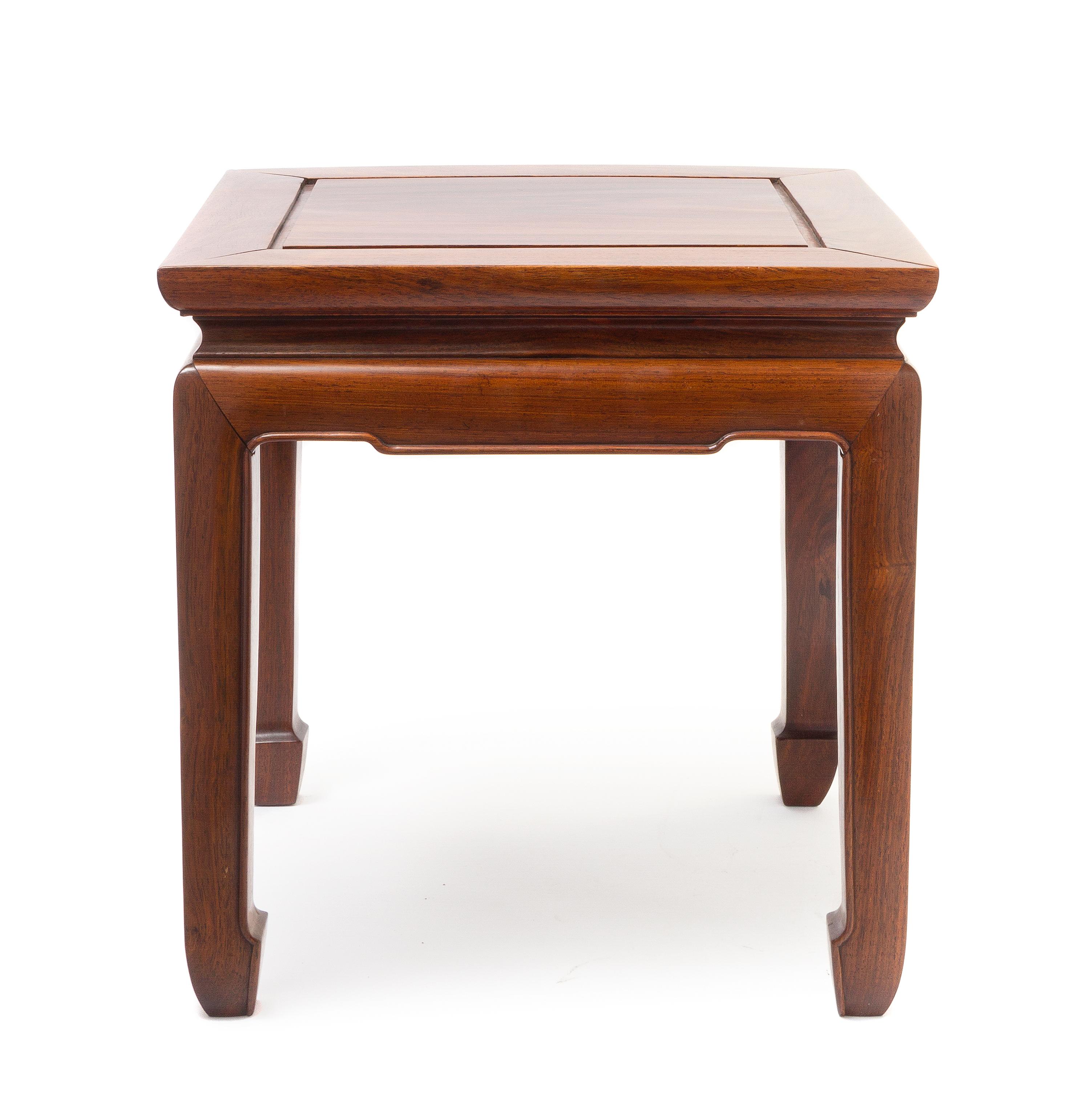 A Huali Wood Side Table Height 16 inches.