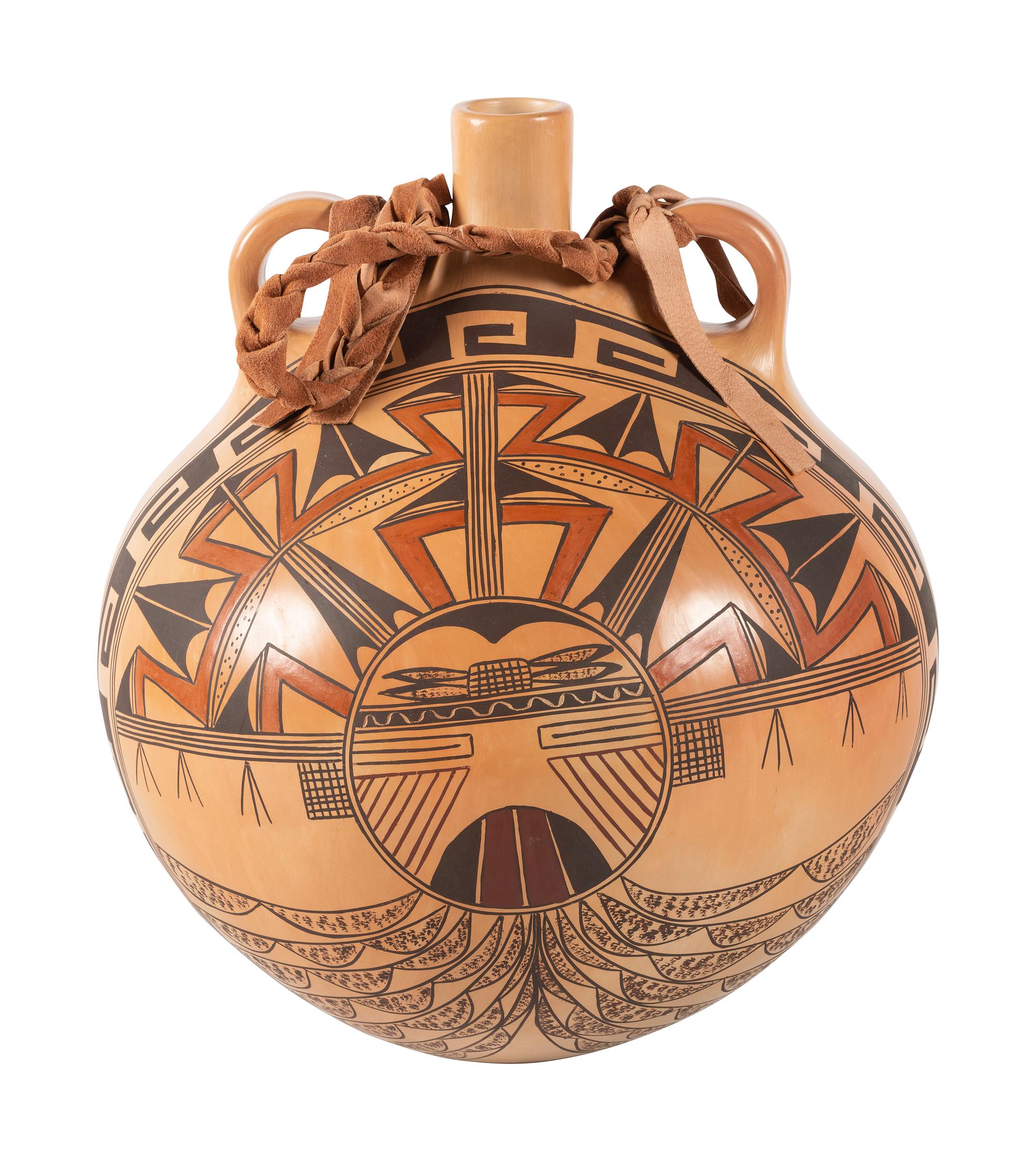 Large Pottery Canteen, with Pahlik Mana