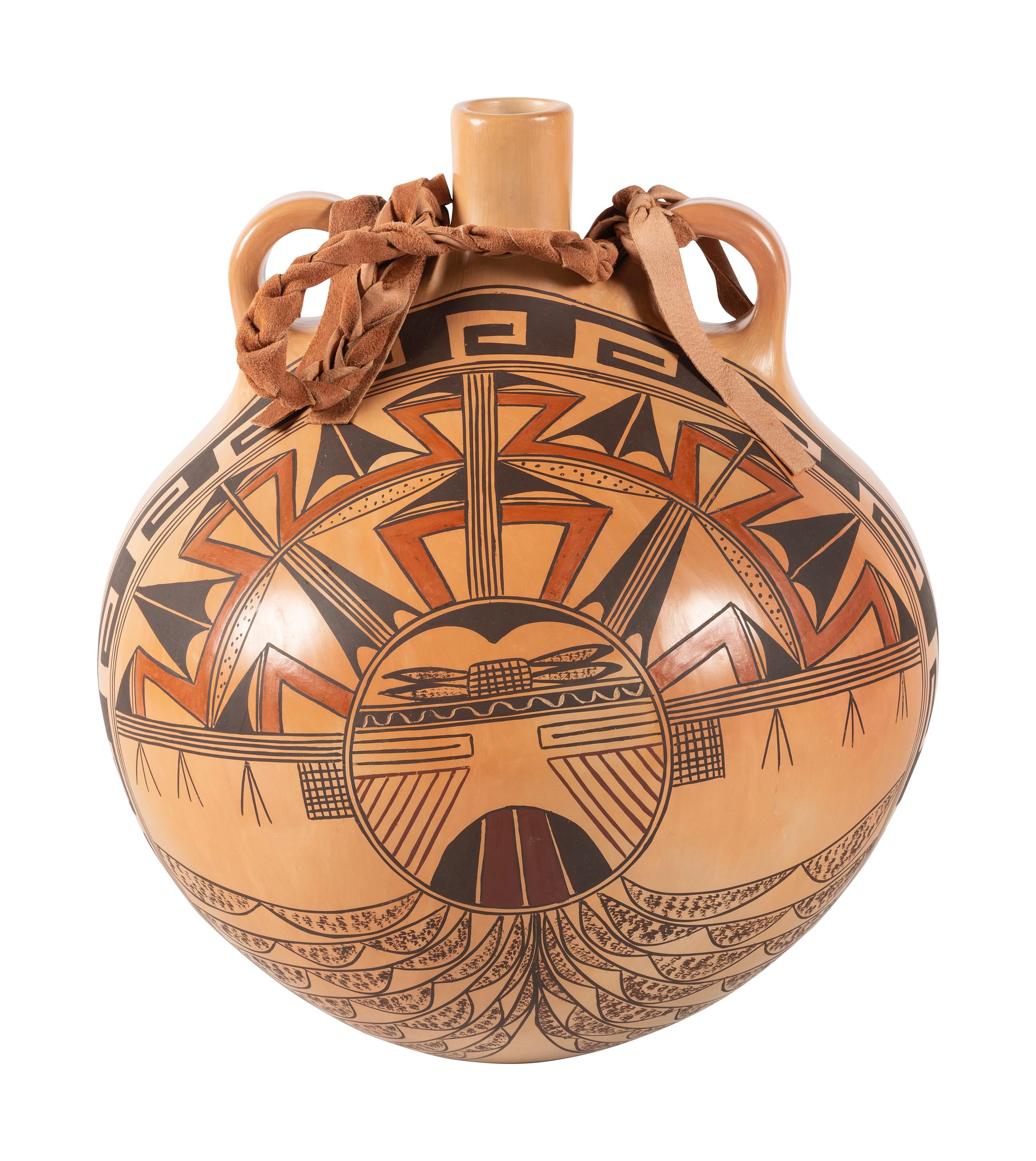 Large Pottery Canteen, with Pahlik Mana