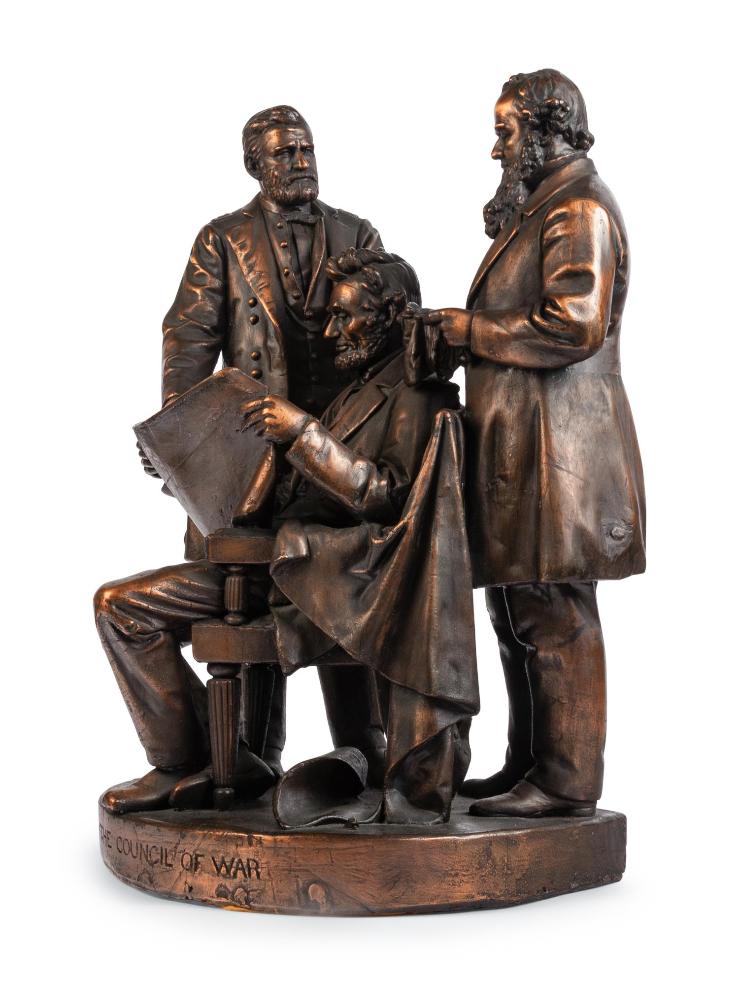 [LINCOLN, Abraham (1809-1865)]. ROGERS, John (1829-1904), sculptor. The Council of War. 1868.