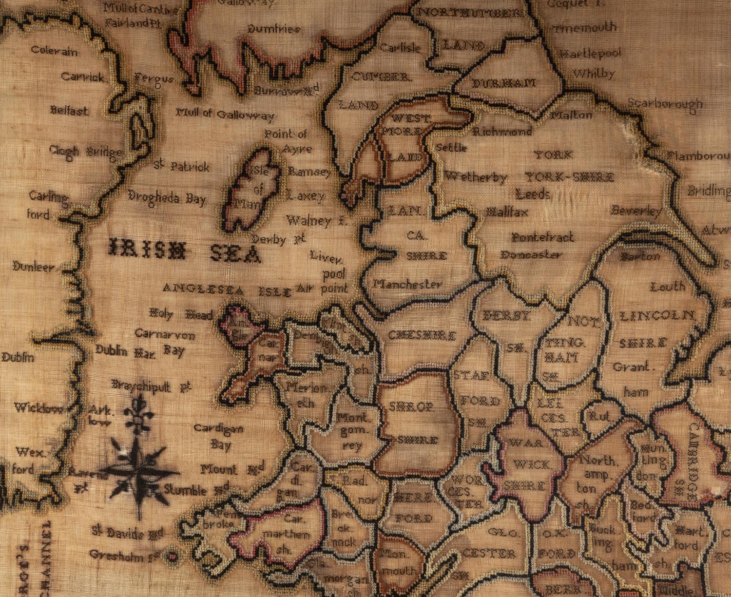 An English Needlepoint Map