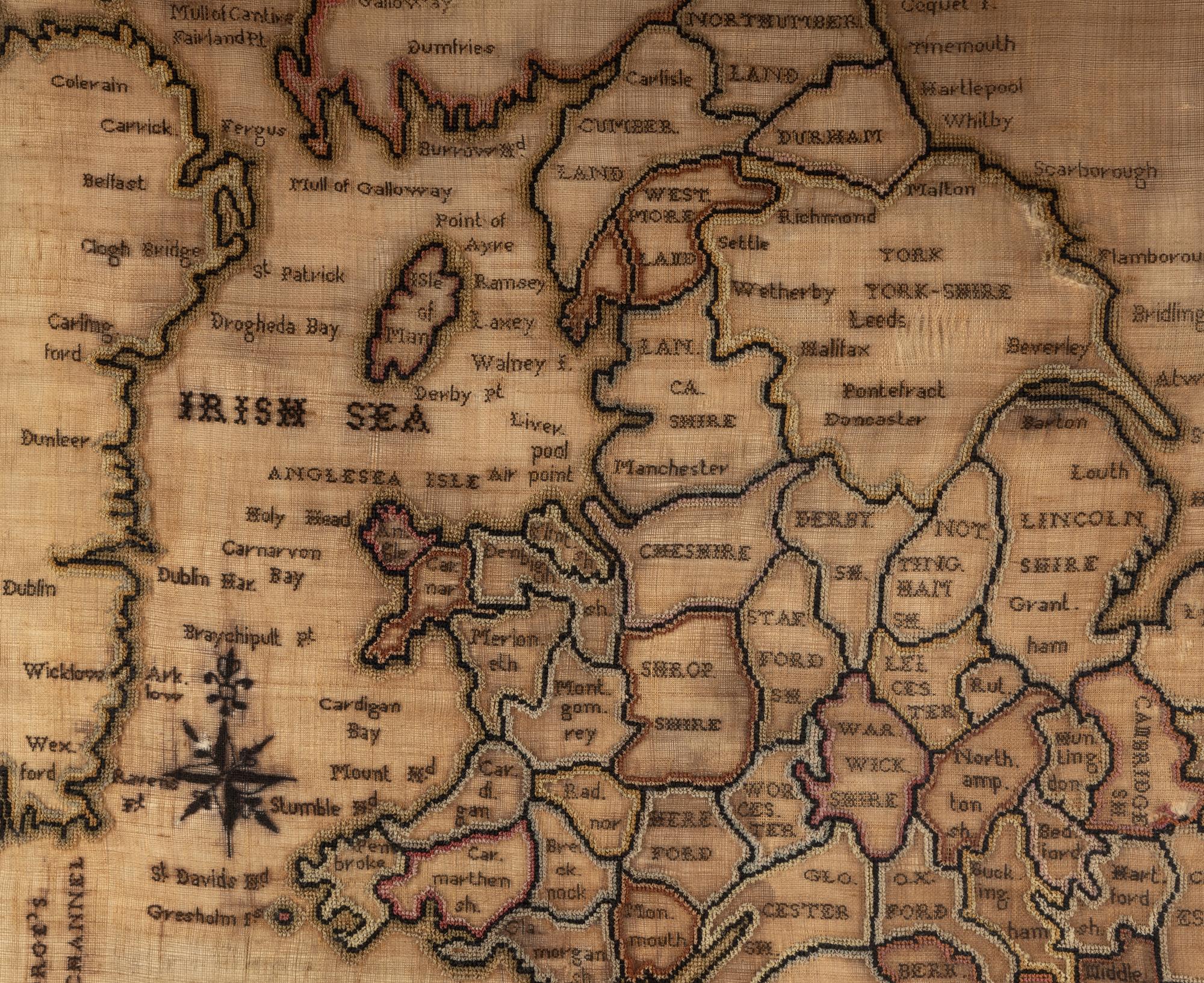 An English Needlepoint Map