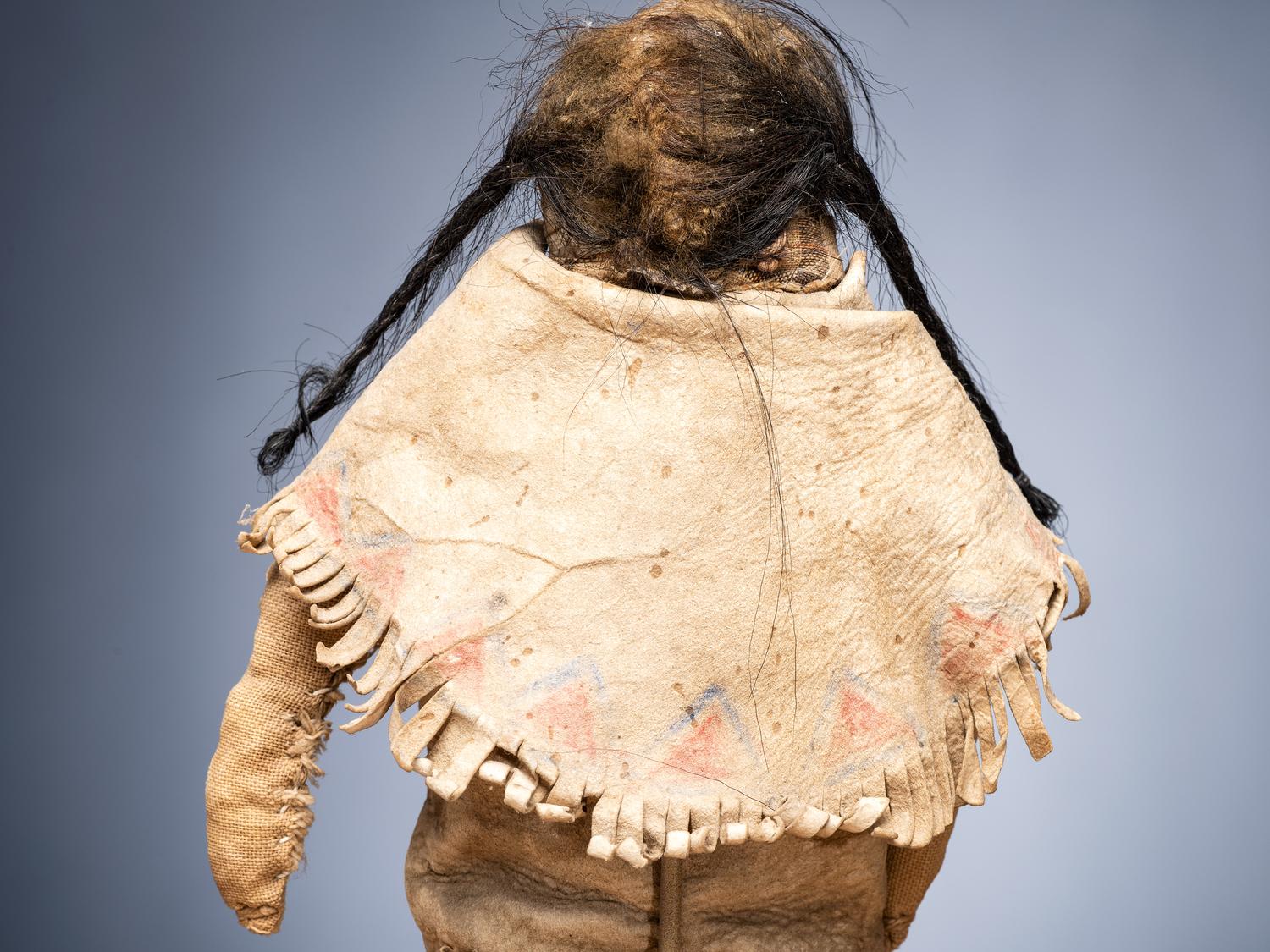 Cheyenne Hide Doll, with Painted Coat