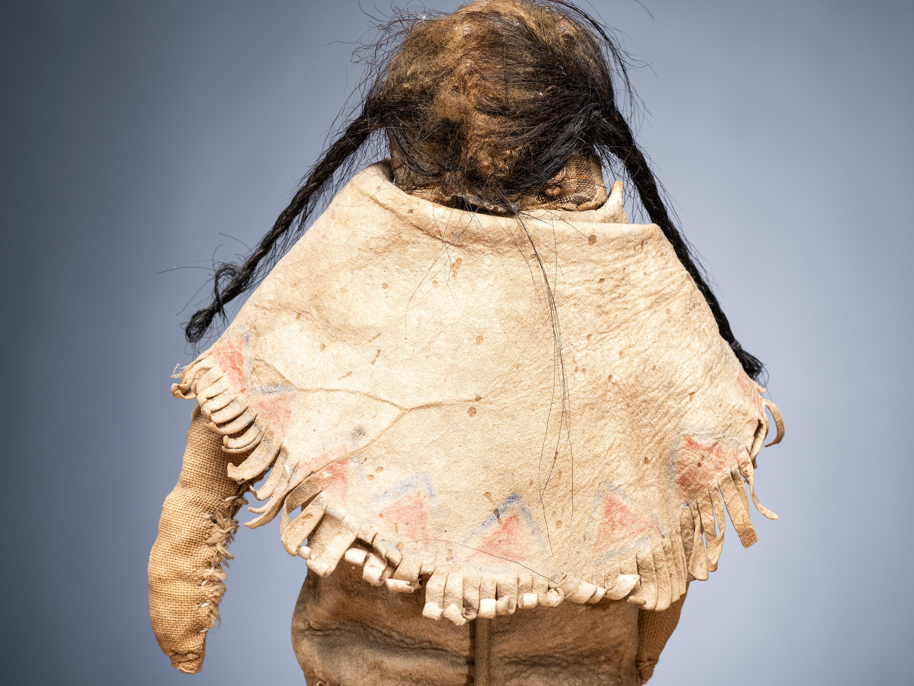 Cheyenne Hide Doll, with Painted Coat