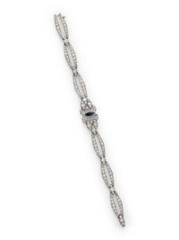 W.C. BALL, ANTIQUE, SAPPHIRE AND DIAMOND BRACELET