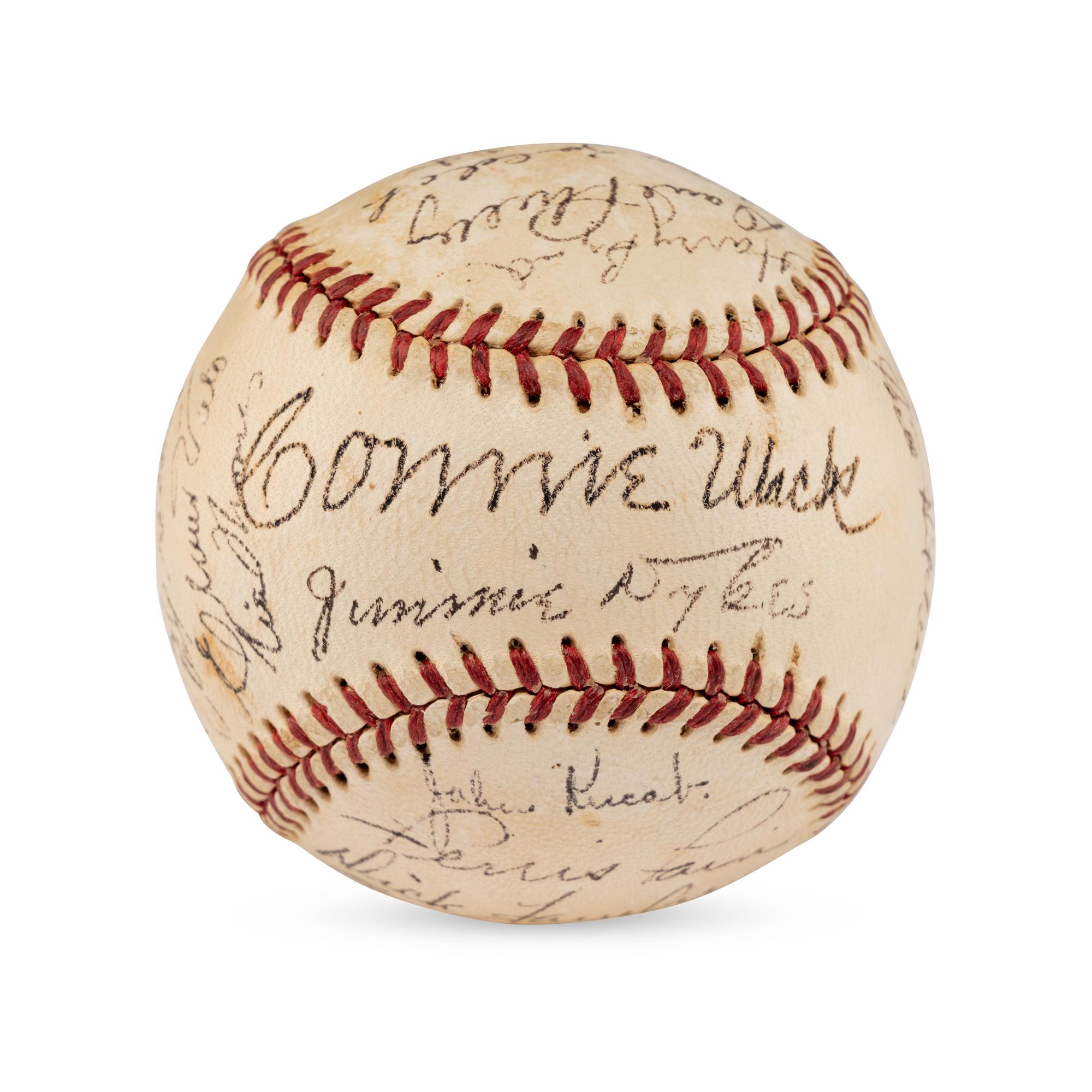 A 1952 Philadelphia Athletics Team Signed Autograph Baseball (JSA Letter of Authenticity)