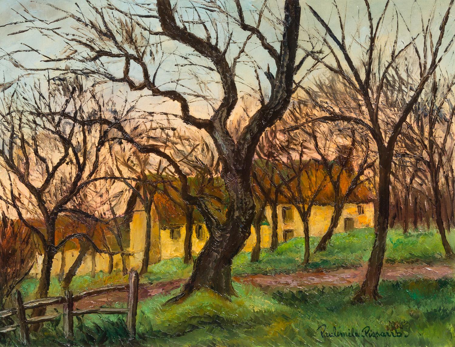 Paul Emile Pissarro, (French, 1884 - 1972), Poiriers et pommiers clos en Normandie