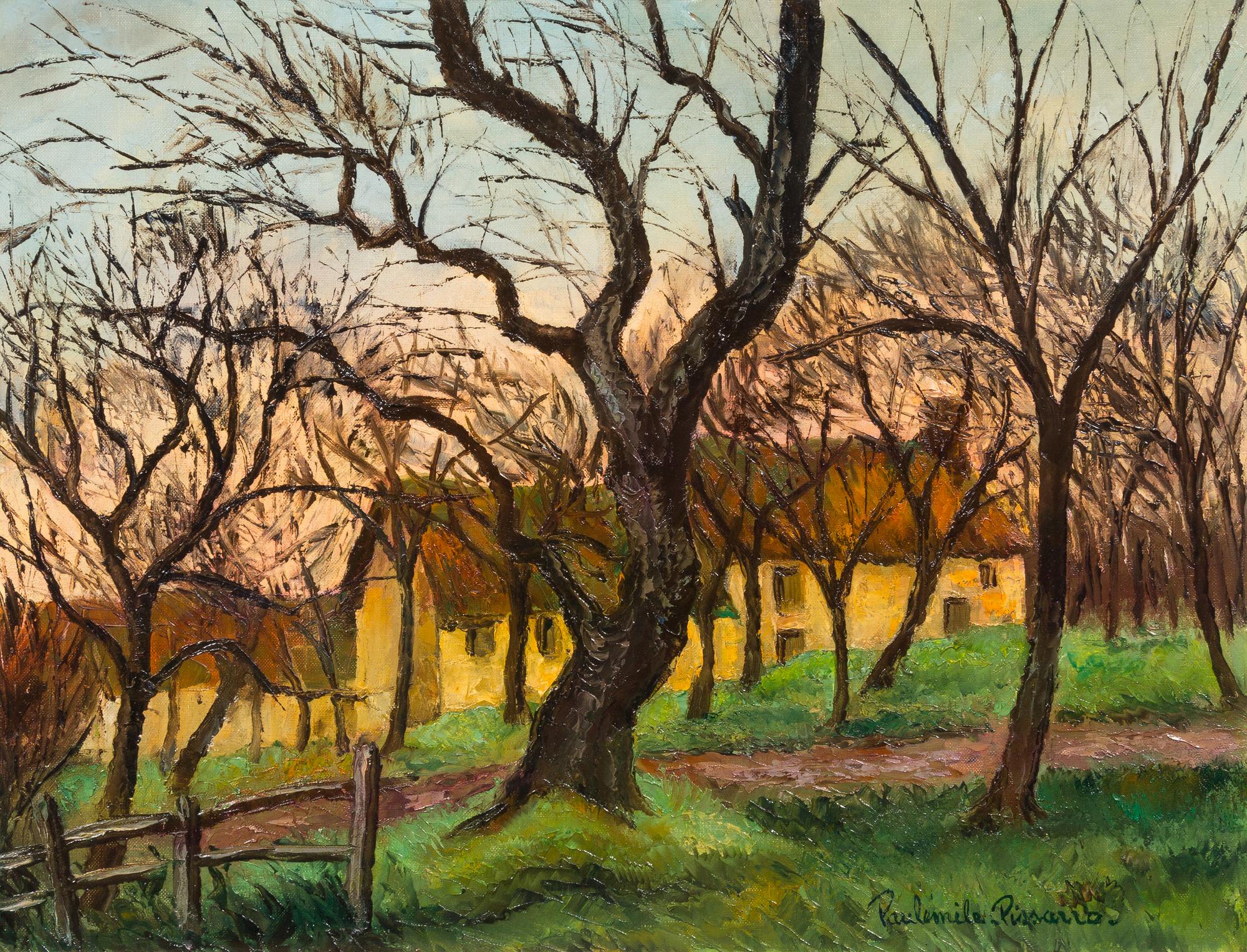 Paul Emile Pissarro, (French, 1884 - 1972), Poiriers et pommiers clos en Normandie