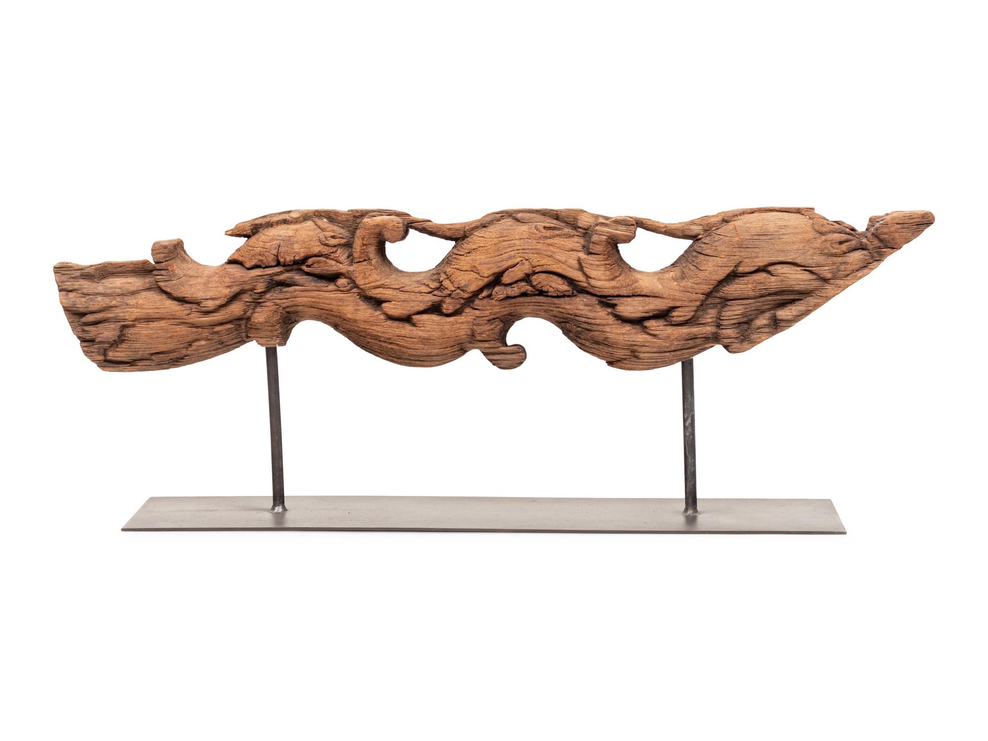Two Thai Carved Wood Table Ornaments