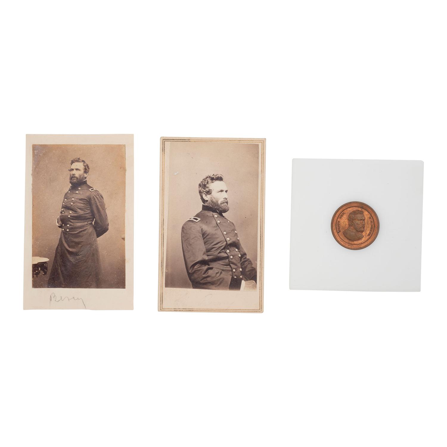 Caldwell Retailed Silver Gripped Model 1840 Cavalry Officers Presentation Sword to Col. (General) Hiram Berry - 4th Maine Vols. KIA at Chancellorsville with (2) CDVs and a Commemorative Coin