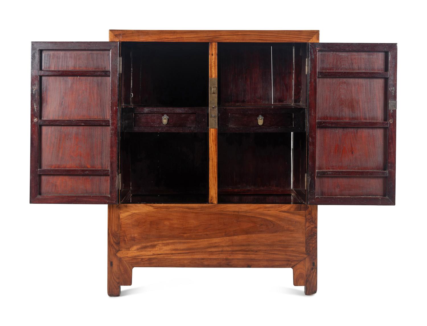 A Chinese Nanmu Square-Corner Cabinet, Fangjiaogui