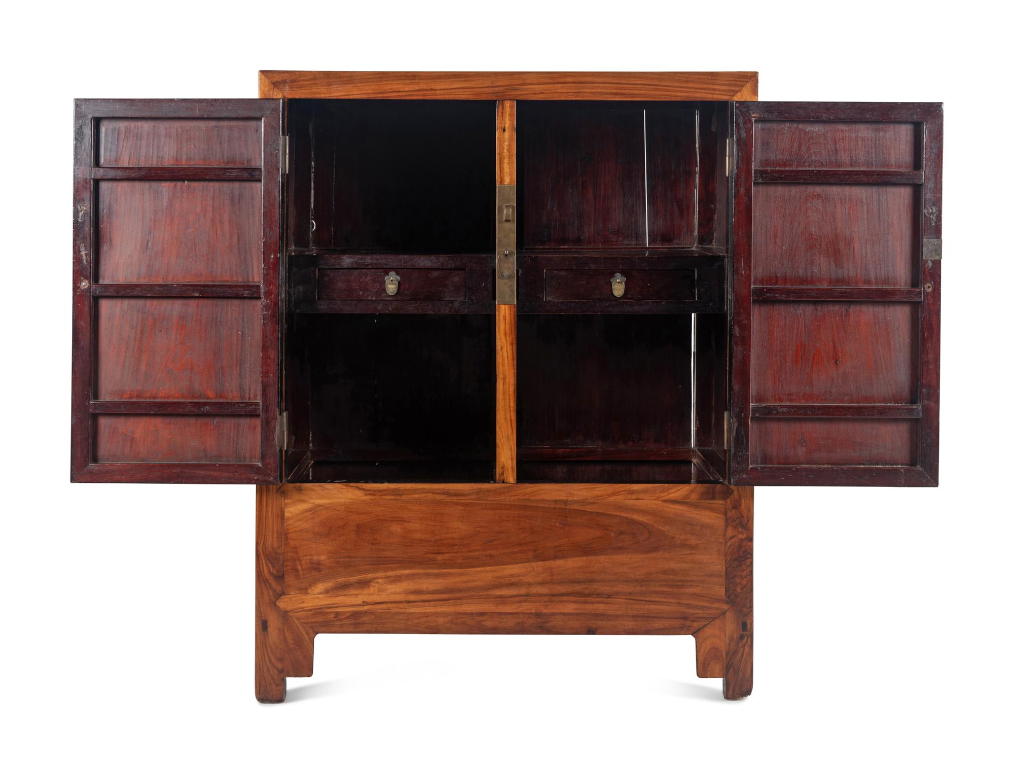 A Chinese Nanmu Square-Corner Cabinet, Fangjiaogui