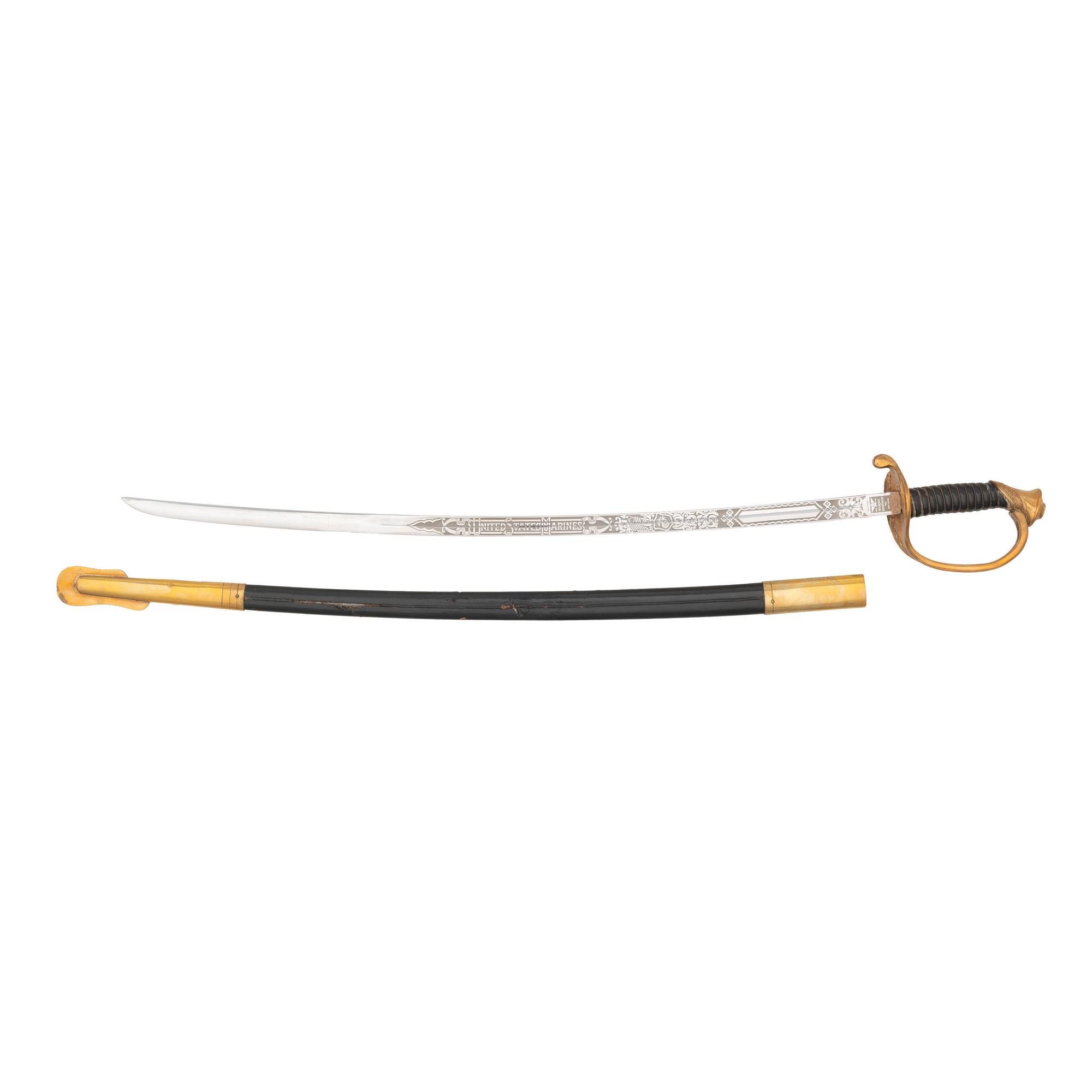 USMC NCO Sword Named to Virgil C Collins