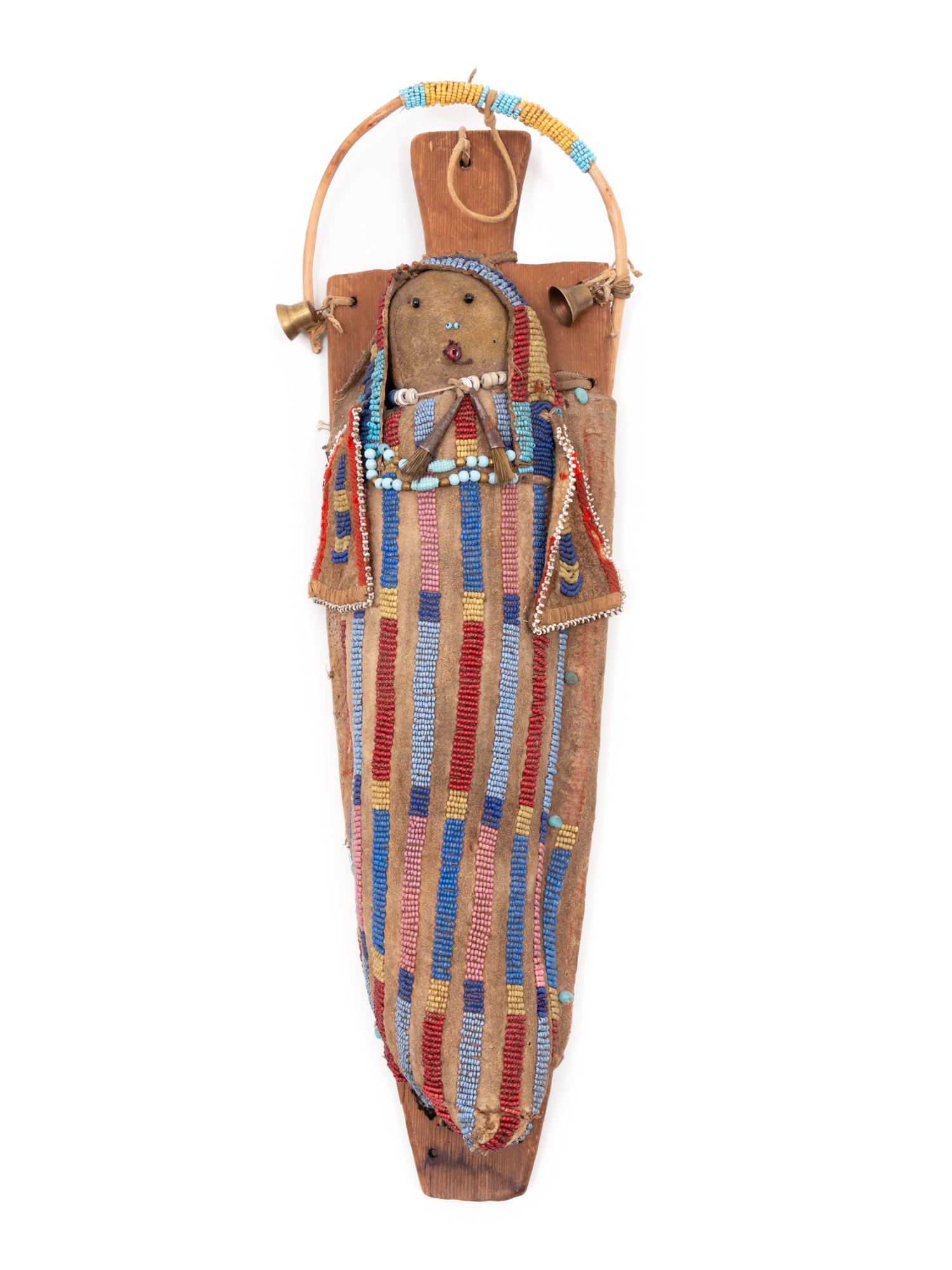 Umatilla Beaded Hide Cradle
