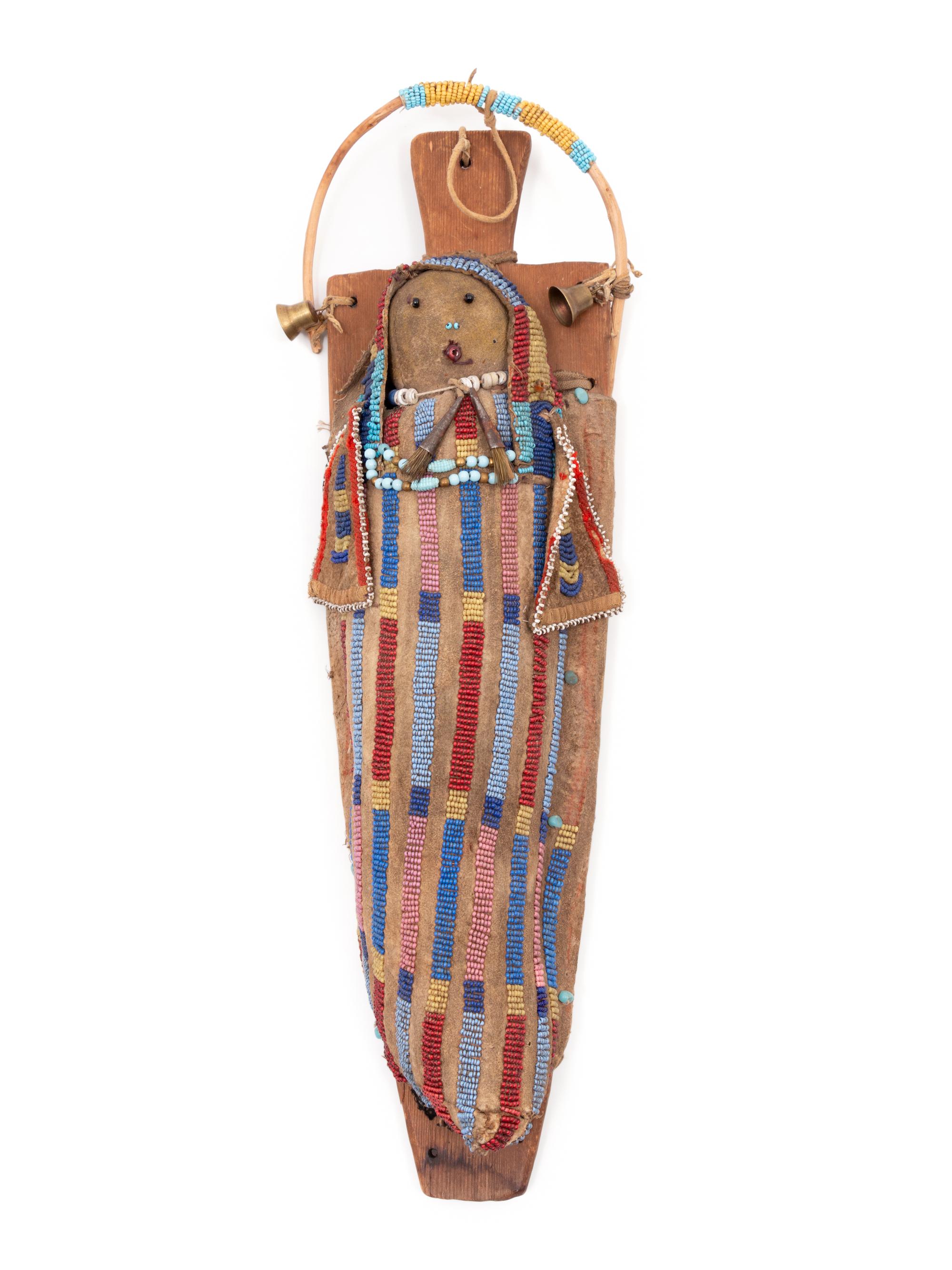 Umatilla Beaded Hide Cradle
