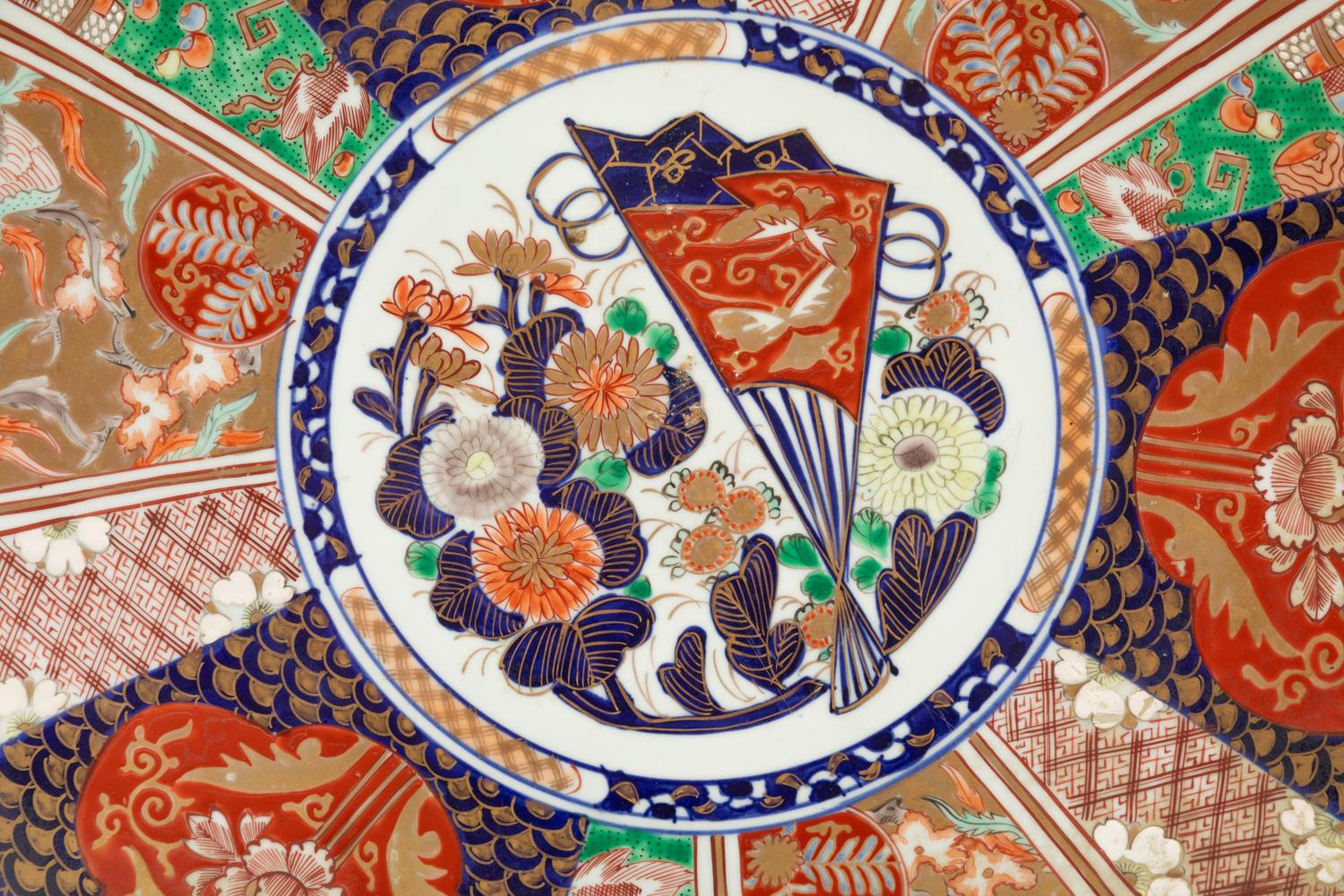 Four Japanese Imari Porcelain Chargers