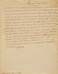 [American Revolution] Lafayette, Gilbert du Motier, Marquis de. Autograph Letter, signed