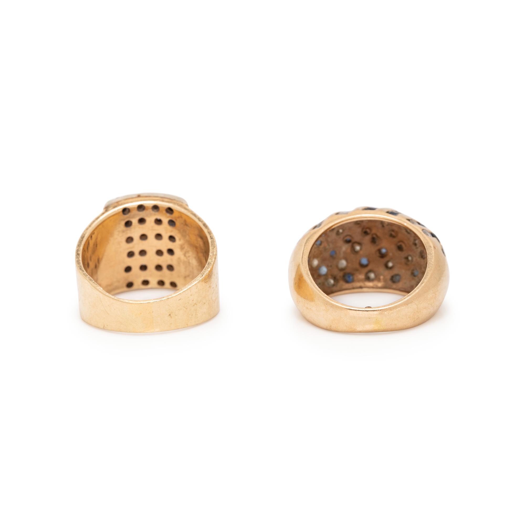 DIAMOND AND SAPPHIRE RING AND DIAMOND RING