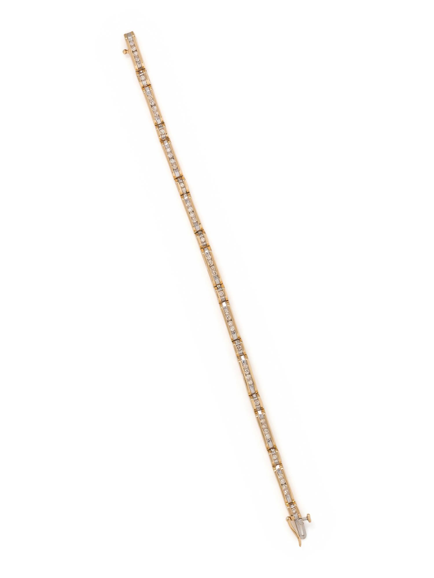 YELLOW GOLD AND DIAMOND BRACELET
