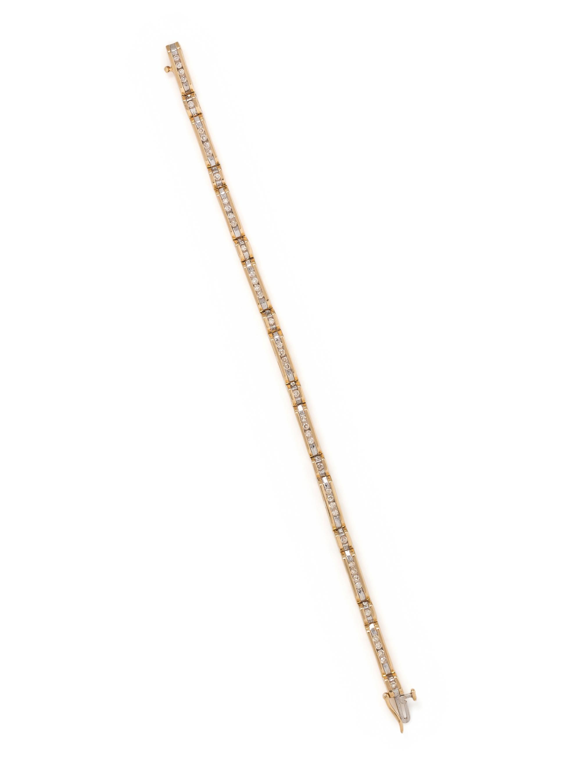 YELLOW GOLD AND DIAMOND BRACELET