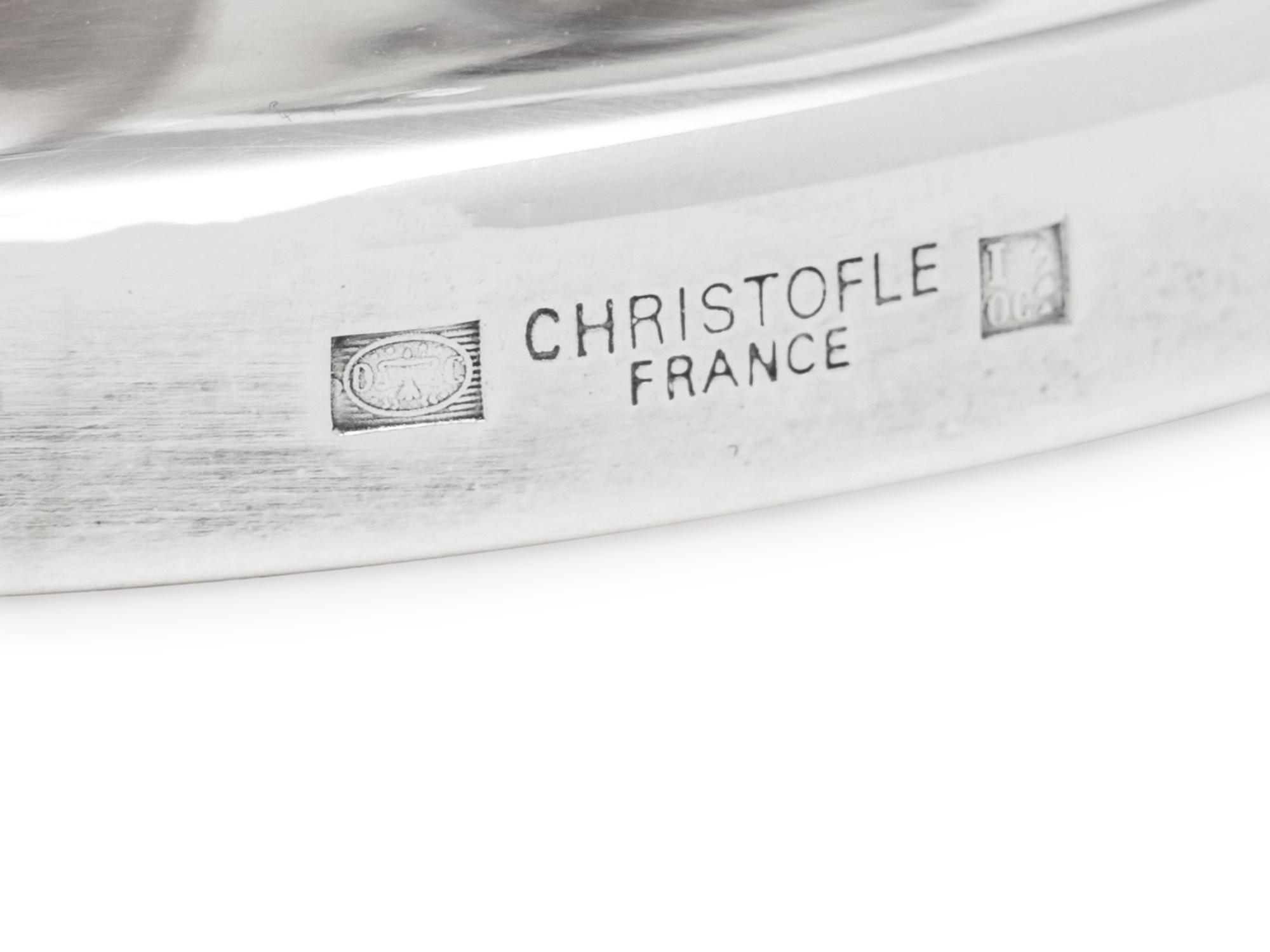 A Pair of Christofle Silver-Plate and Enamel Candelabra