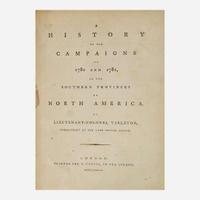 [American Revolution] Tarleton, Sir (Banastre) A History of the Campaigns of 1780 and 1781, in the Southern Provinces of North America