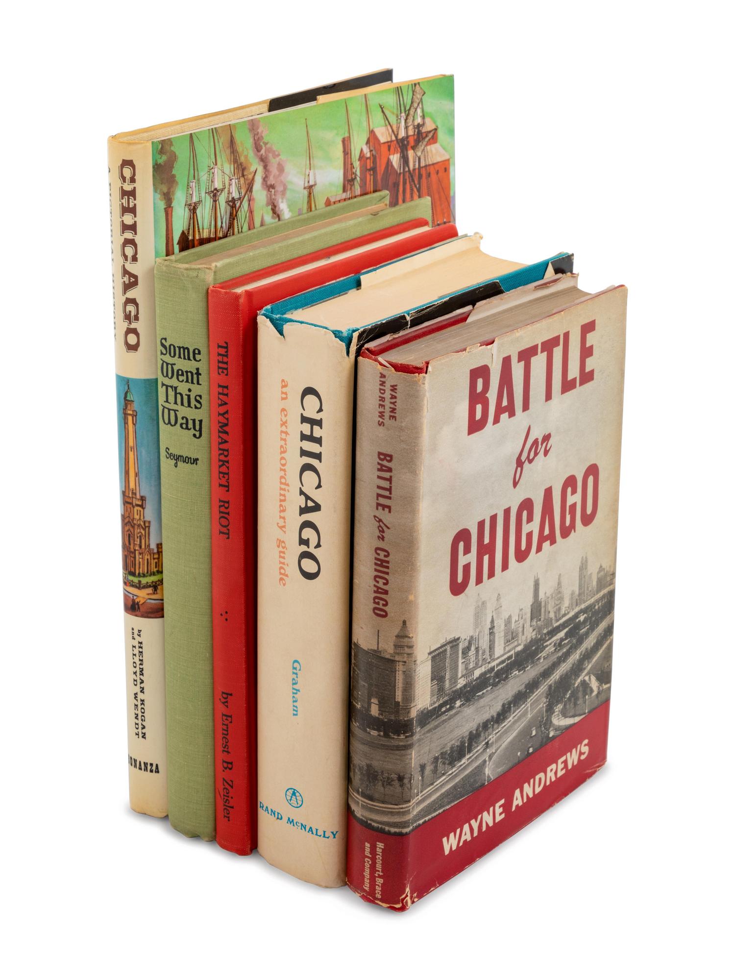 [CHICAGO HISTORY I]. A group of 26 works about the history of Chicago, including: