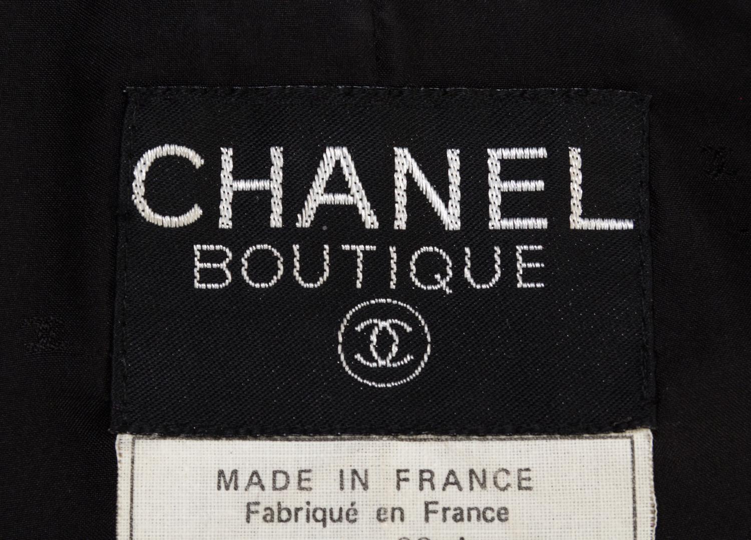 A Chanel Black Boucle Jacket, Size 40.