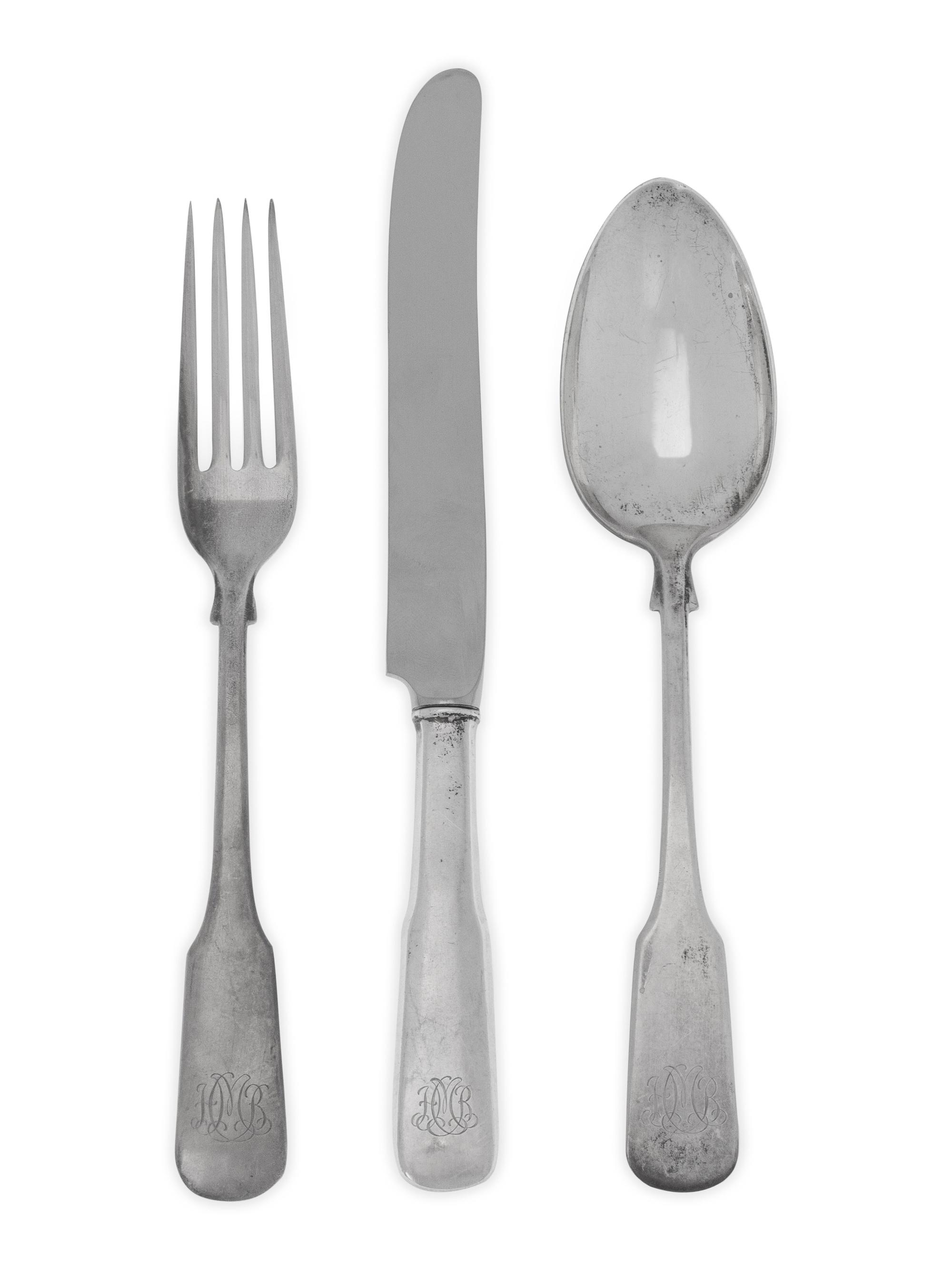 A Cartier Silver Flatware Service