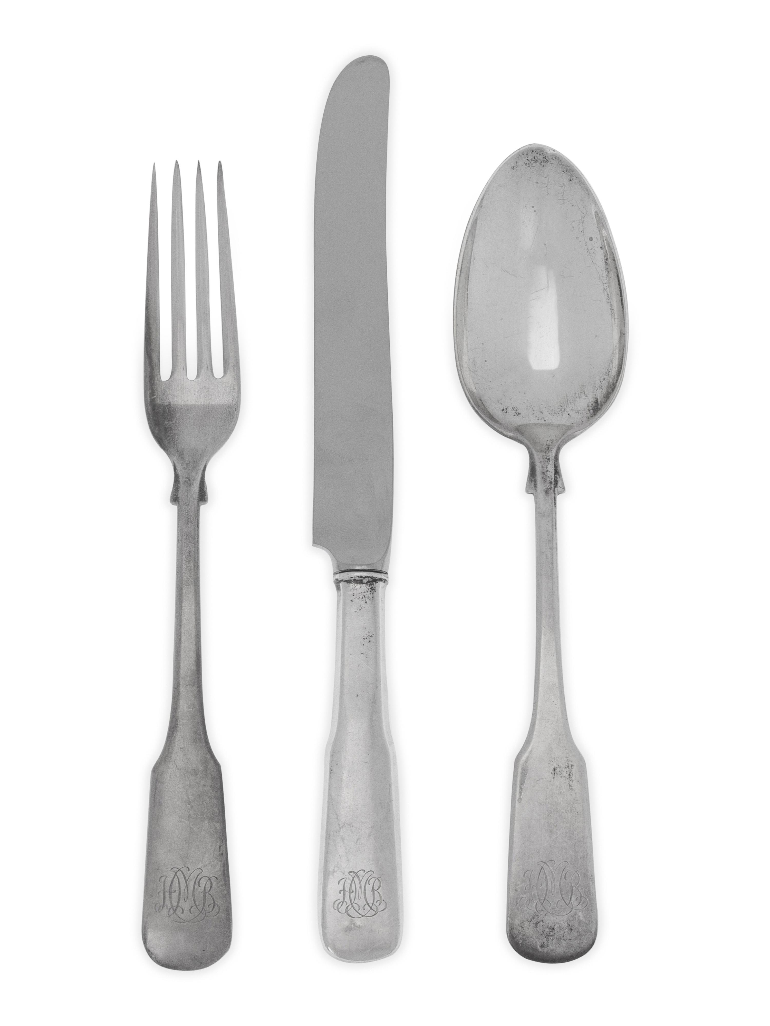 A Cartier Silver Flatware Service