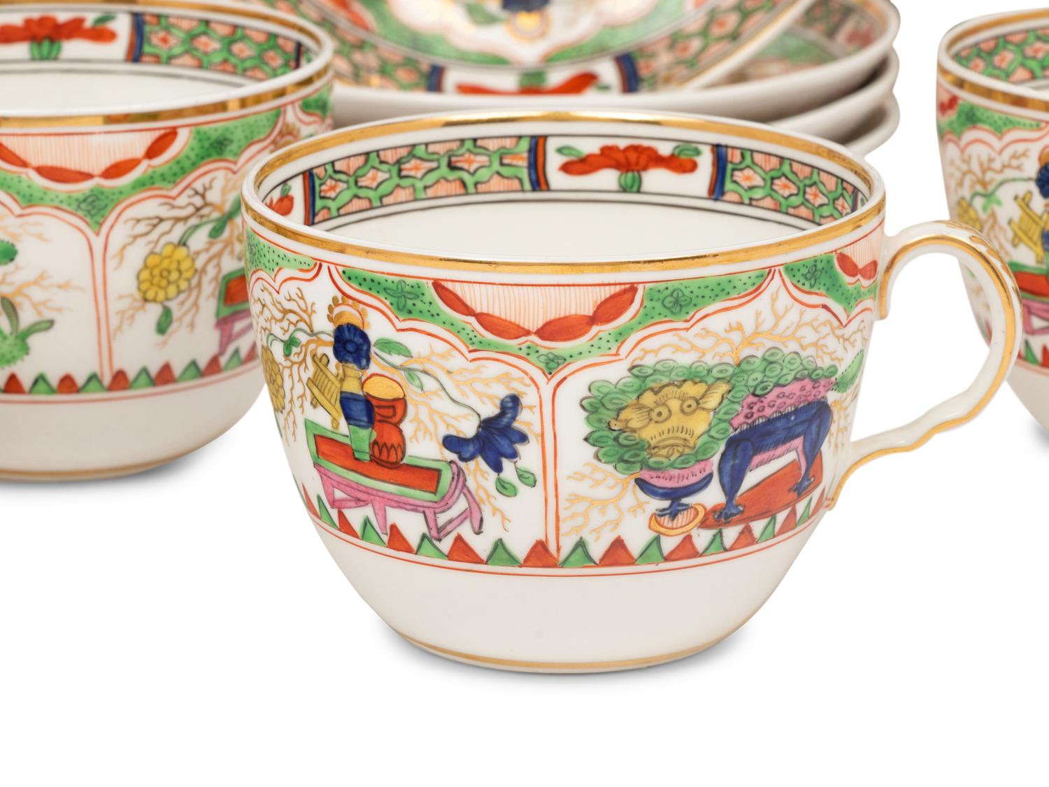A Chamberlain's Worcester Bengal Tiger Porcelain Service