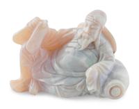 Four Chinese Hardstone Objects, 20th Century 近代 瑪瑙、琥珀把件四枚