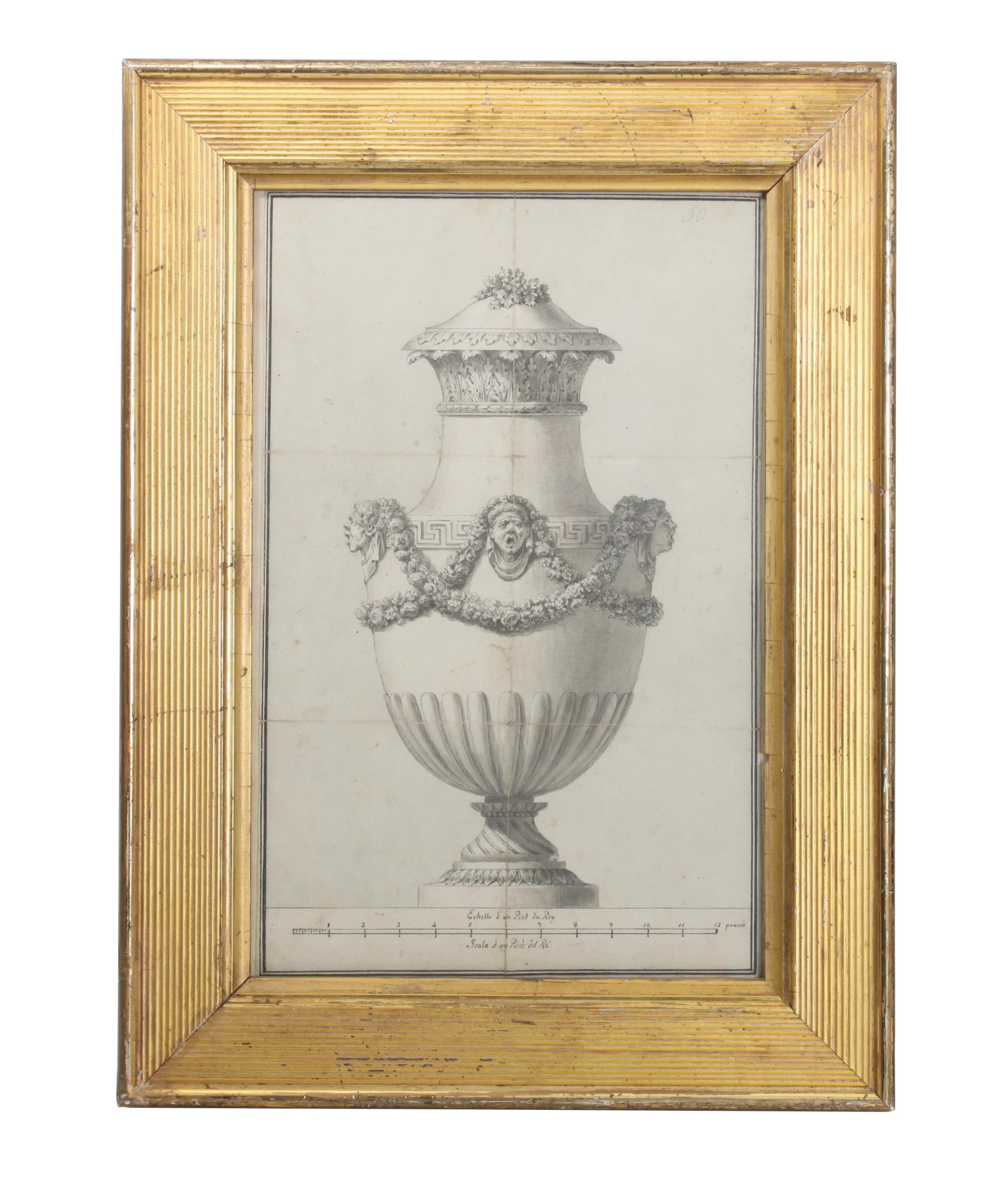 A French Architectural Engraving Height 12 1/2 x width 8 1/2 inches — 18TH/19TH CENTURY
