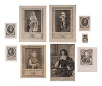 [PORTRAITS & FIGURES]. A group of approximately 46 prints, most engraved, including: