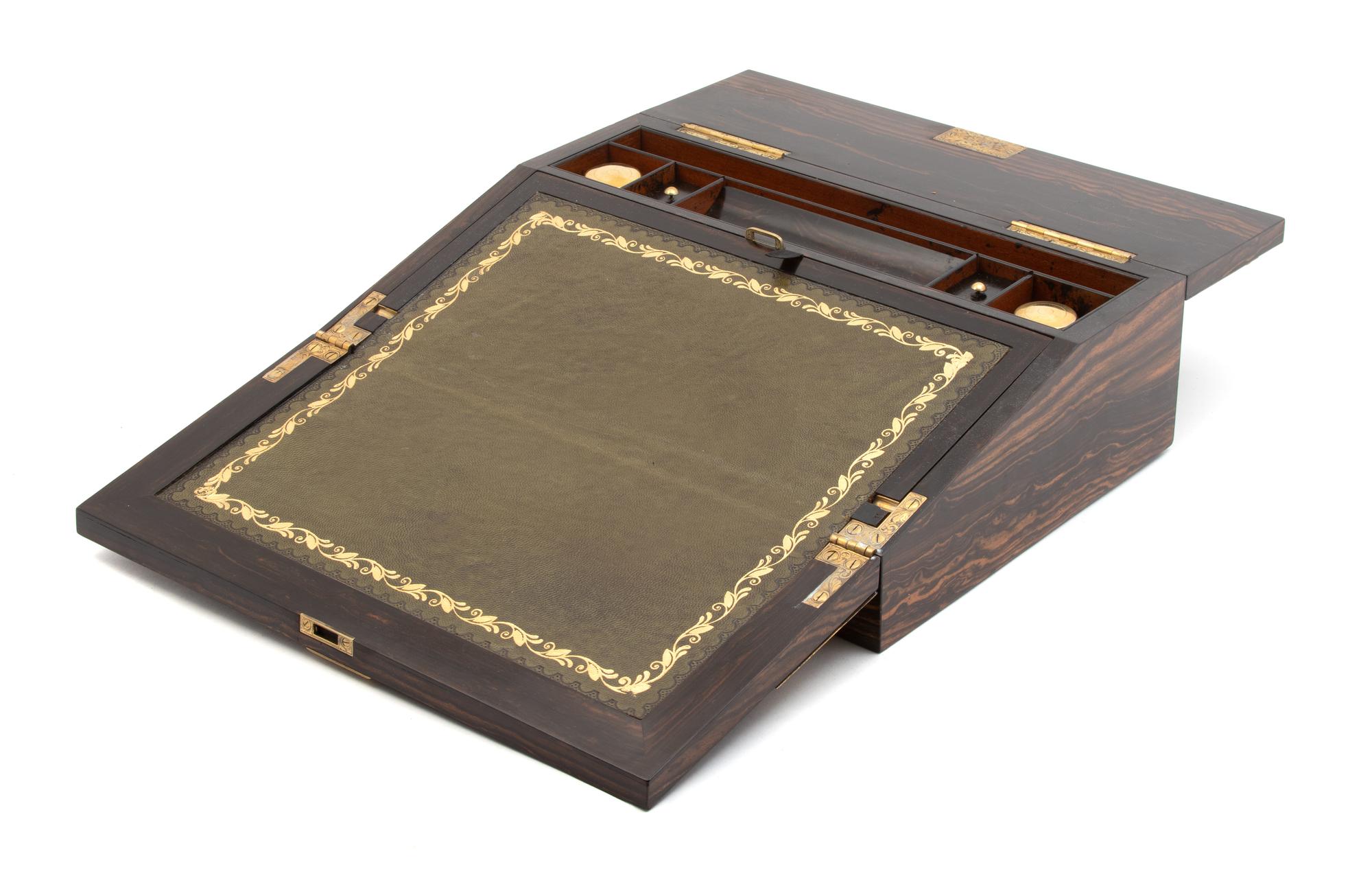 An English Coromandel Lady's Lap Desk — LATE 19TH CENTURY