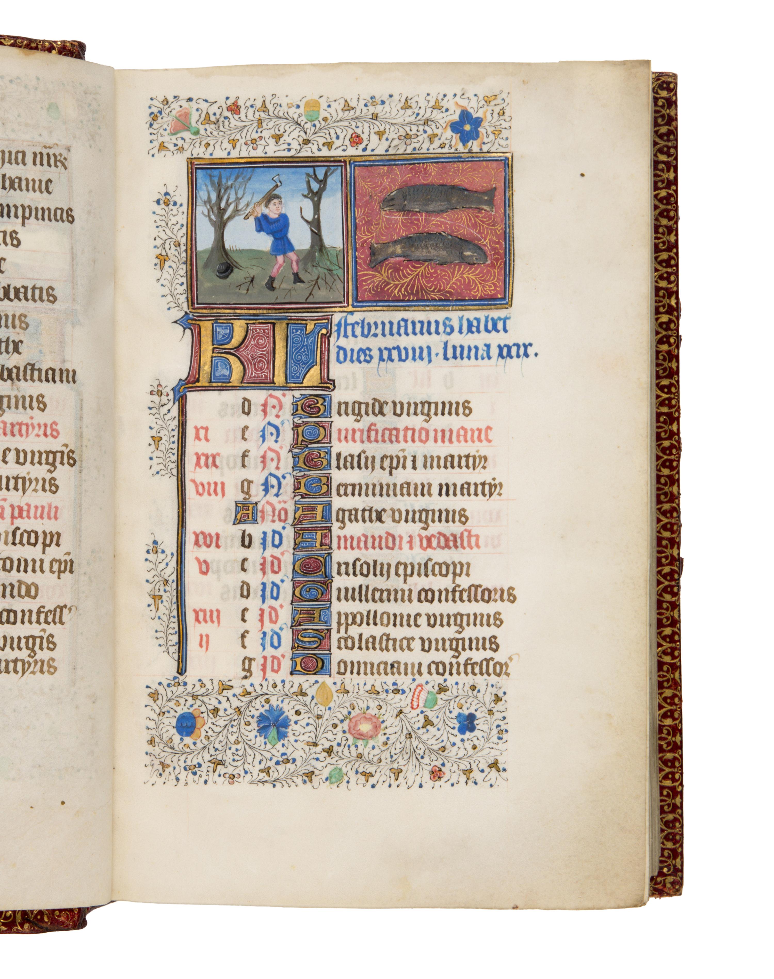 MASTER OF THE LEE HOURS (Ghent and Bruges, active c. 1450-1470) The “de Saulx” Hours, in Latin, illuminated manuscript on parchment [Southern Netherlands, Bruges, c. 1460]