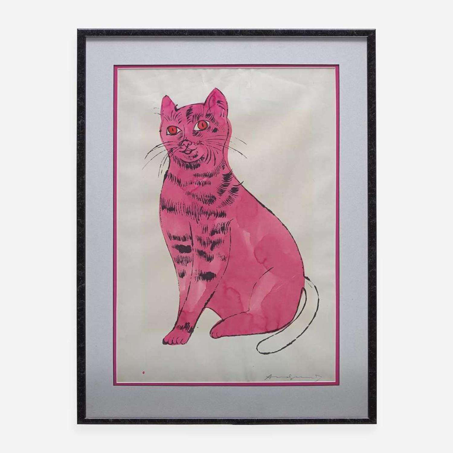 Andy Warhol (American, 1928-1987) From 25 Cats Name[d] Sam and One Blue Pussy