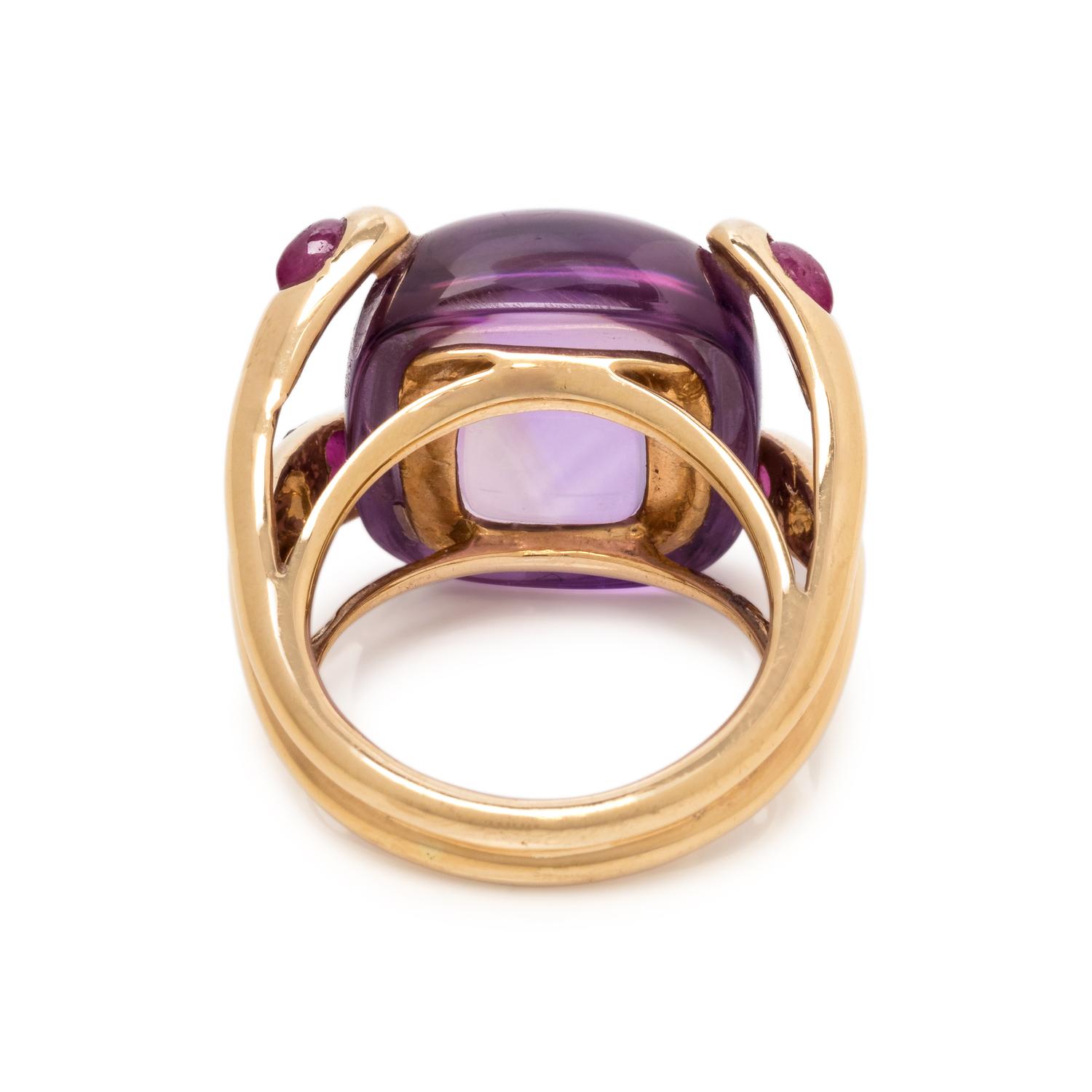 AMETHYST AND TOURMALINE RING