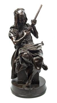 A French Bronze Figure, after Emile Edmond Peynot (1850-1932), Height 26 1/4 inches.