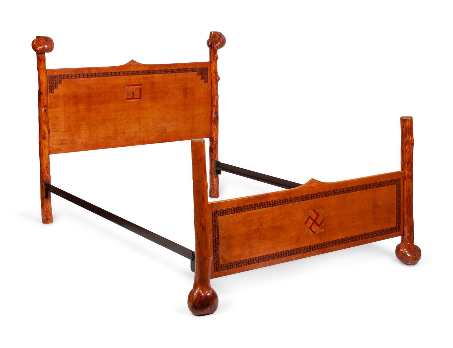 Burled Fir Double Bed