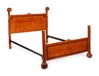 Burled Fir Double Bed