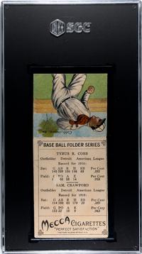 A 1911 Mecca Cigarettes T201 Ty Cobb / Crawford Double Folder Baseball Card (SGC 2 GOOD)