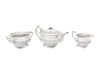 An George III Silver Three-Piece Tea Service